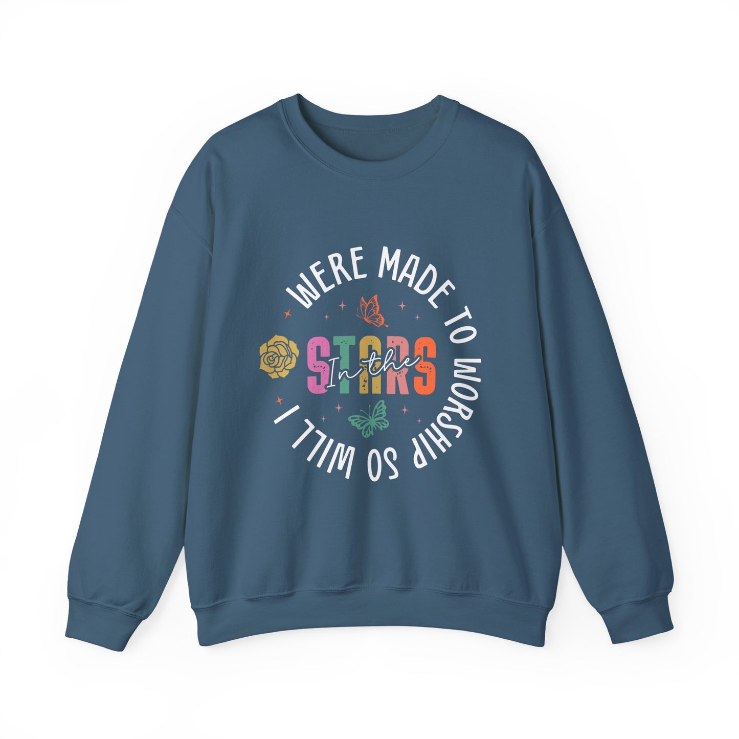 Whimsical Stars Crewneck Sweatshirt, Cozy Pullover, Casual Style, Trendy Gift, Relaxed Fit, Cute Aesthetic