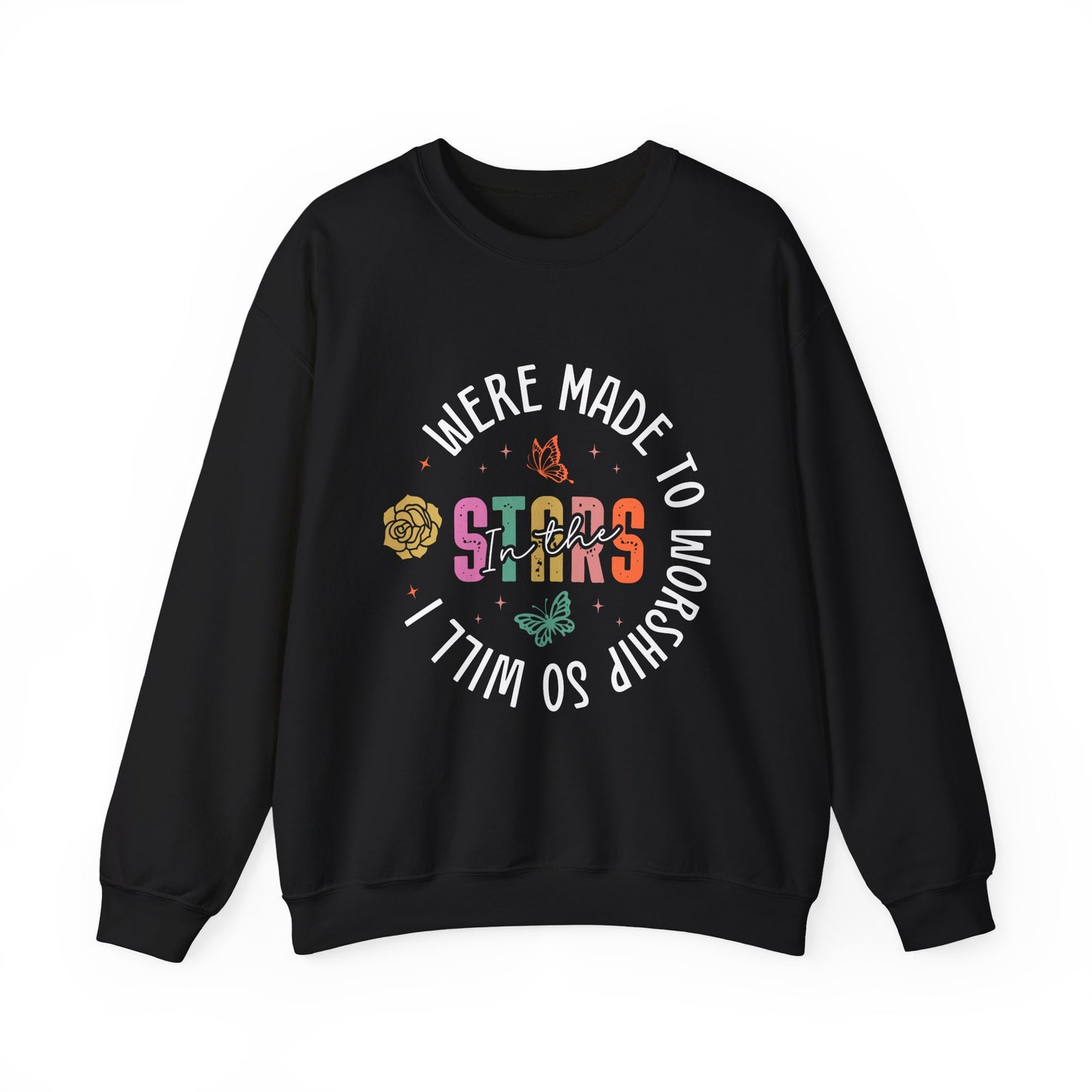 Whimsical Stars Crewneck Sweatshirt, Cozy Pullover, Casual Style, Trendy Gift, Relaxed Fit, Cute Aesthetic