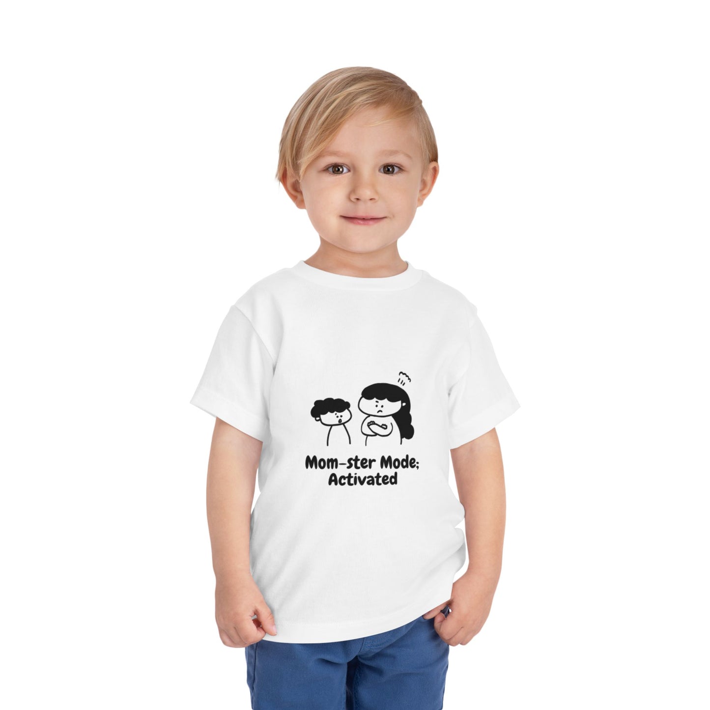 Mom-ster Mode Activated Toddler Short Sleeve Tee | Cute Kids' T-Shirt for Moms