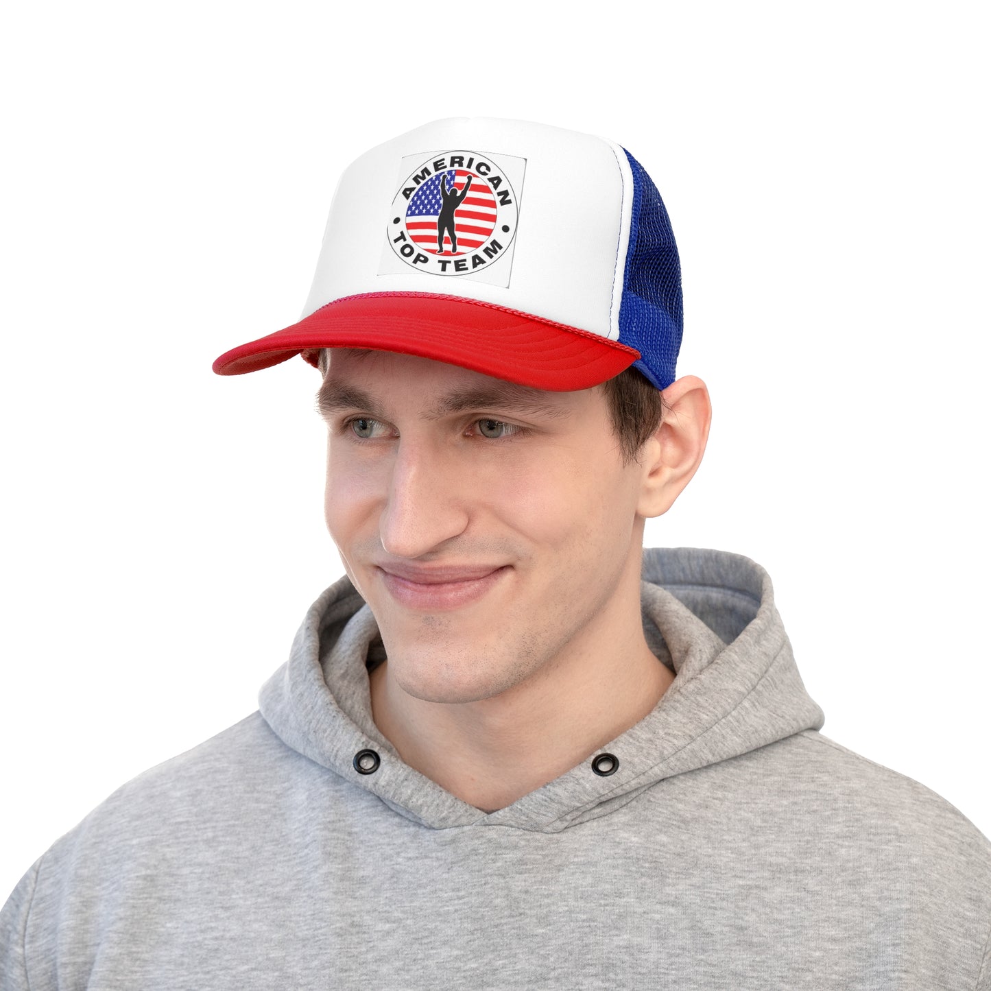 American Top Team Trucker Cap - Red White Blue Athletic Hat
