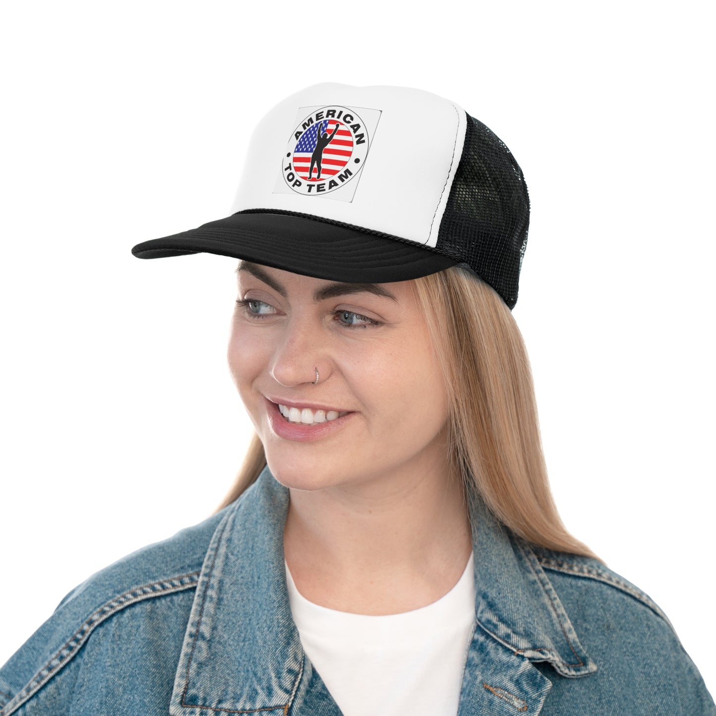American Top Team Trucker Cap - Red White Blue Athletic Hat