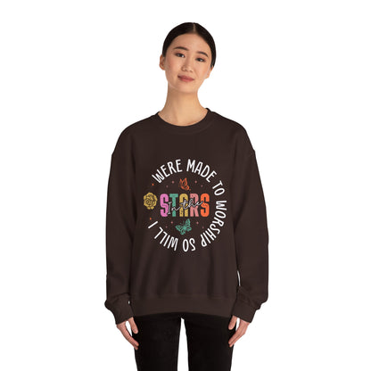 Whimsical Stars Crewneck Sweatshirt, Cozy Pullover, Casual Style, Trendy Gift, Relaxed Fit, Cute Aesthetic