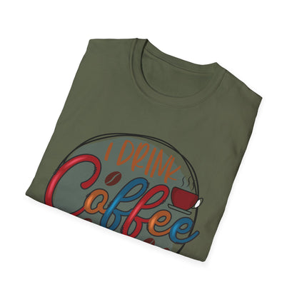 Coffee Protection Unisex T-Shirt, Funny Coffee Lover Gift, Casual Kitchen Tee, Perfect for Birthdays, Coffee Shop Wear
